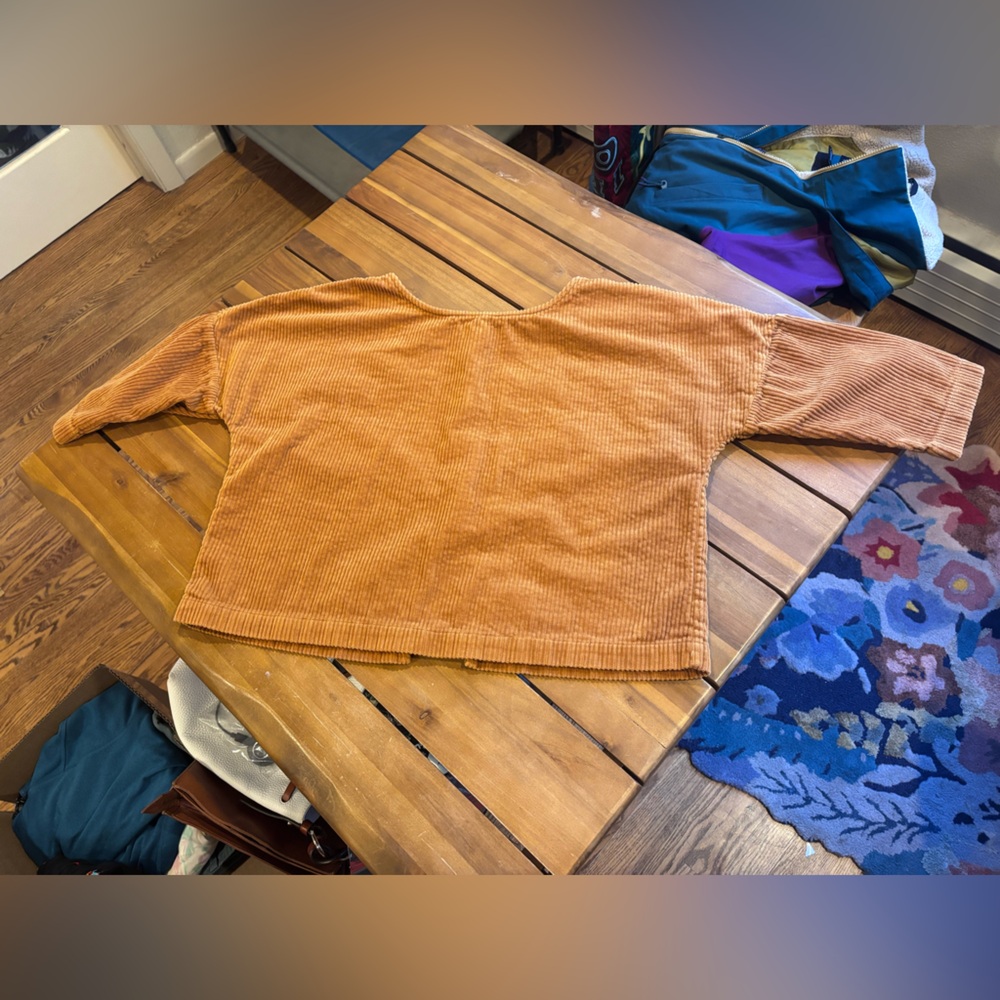 Sugar Candy Mountain Acorn Tan/Brown Corduroy Women’s Top